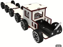 (image for) DIY Wooden Mini Train Kit (KIT3D1)